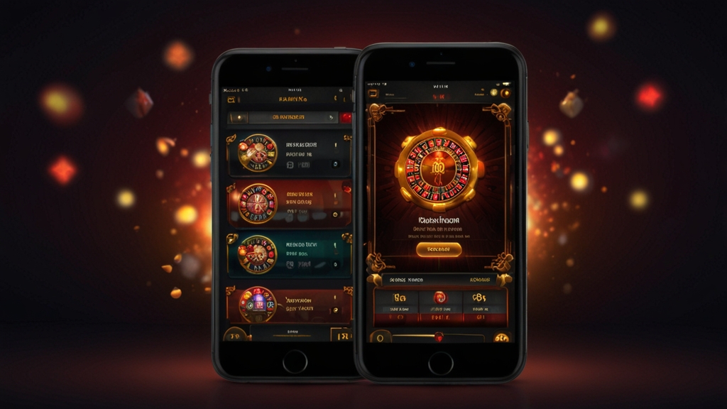 Smartphone showing casino lobby tools and game category tabs