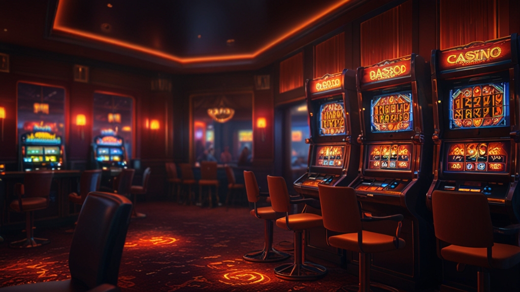 Casino bonus code shown on phone and desktop with fiery neon lighting