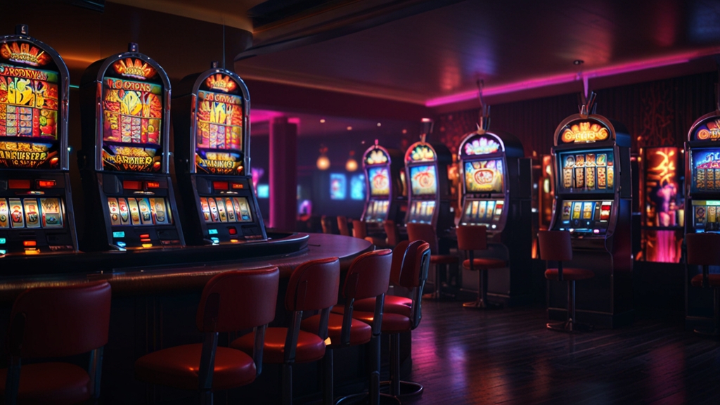 Promo code screen beside a glowing casino offer board in a dark neon setting